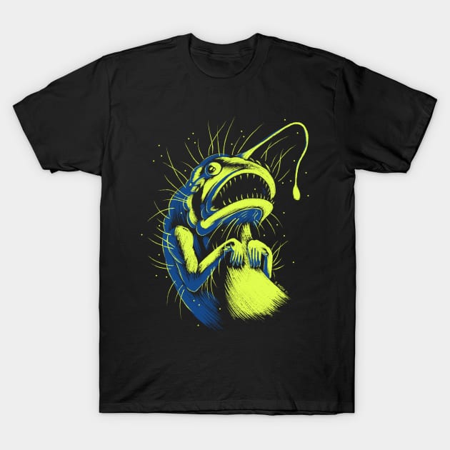 Angler Fish T-Shirt by LoudMouthThreads